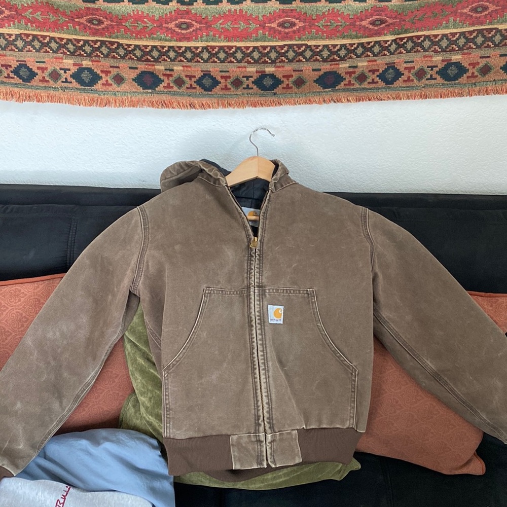 Brown Hooded Carhartt Jacket